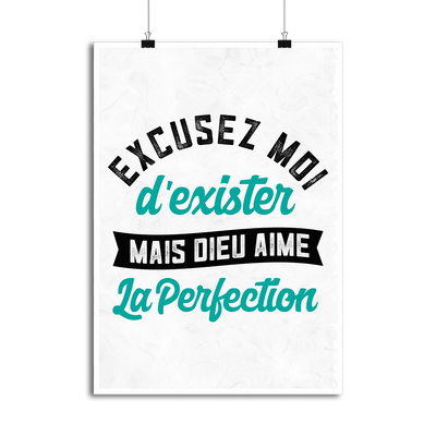 Affiche dieu aime la perfection