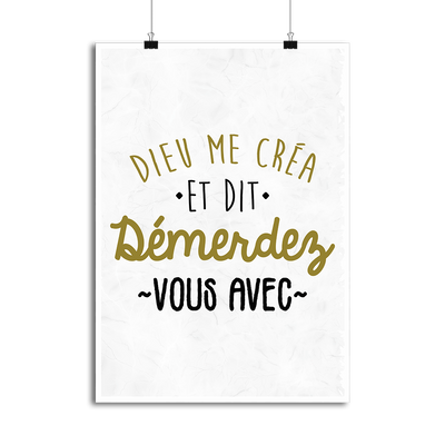 Affiche dieu me créa