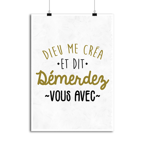 Affiche dieu me créa