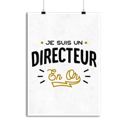 Affiche directeur en or