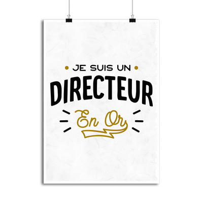 Affiche directeur en or