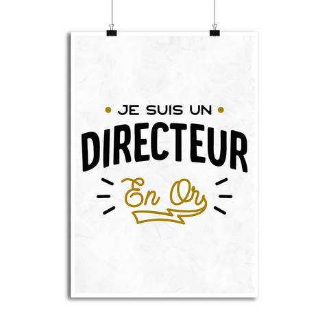 Affiche directeur en or
