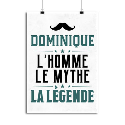 Affiche dominique l'homme le mythe la légende