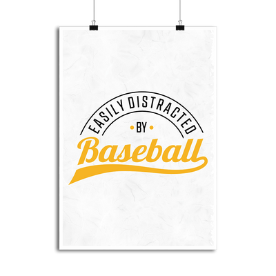 Affiche easily distracted by baseball