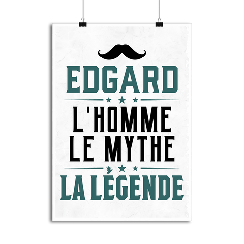 Affiche edgard l'homme le mythe la légende