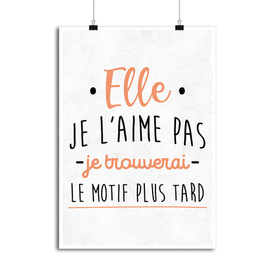 Affiche elle je l'aime pas