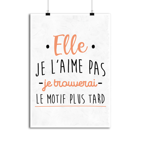 Affiche elle je l'aime pas