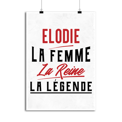 Affiche elodie la femme la reine la légende
