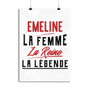 Affiche emeline la femme la reine la légende