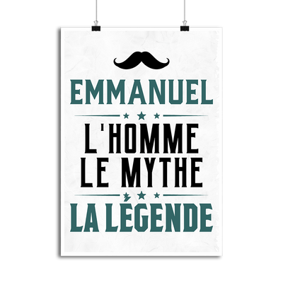 Affiche emmanuel l'homme le mythe la légende