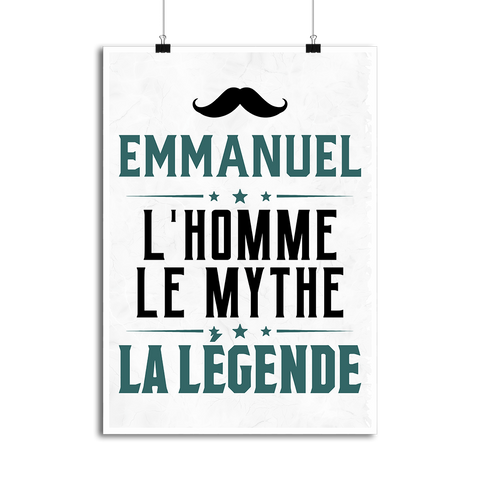 Affiche emmanuel l'homme le mythe la légende