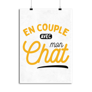 Affiche en couple avec mon chat