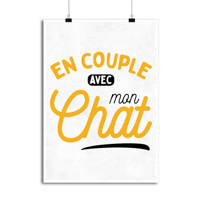 Affiche en couple avec mon chat