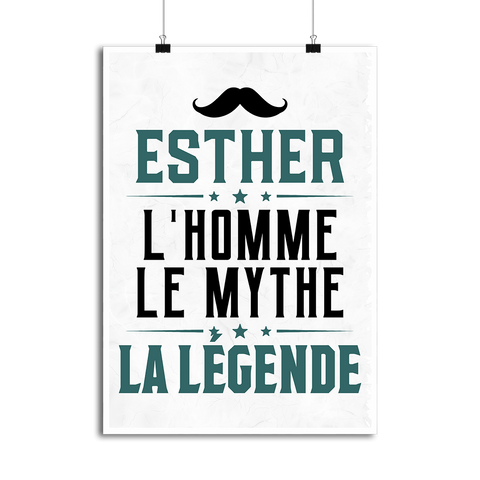 Affiche esther l'homme le mythe la légende