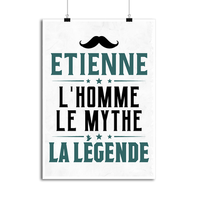 Affiche etienne l'homme le mythe la légende
