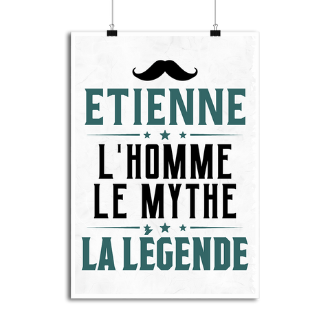 Affiche etienne l'homme le mythe la légende
