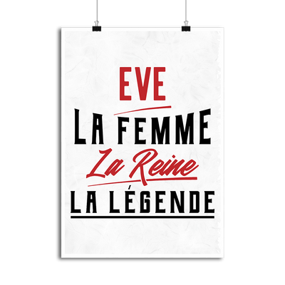 Affiche eve la femme la reine la légende