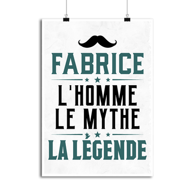 Affiche fabrice l'homme le mythe la légende