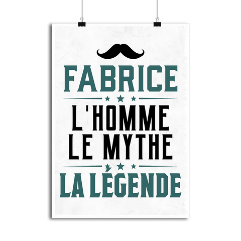 Affiche fabrice l'homme le mythe la légende