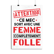 Affiche femme complètement folle