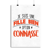 Affiche fille bien option connasse