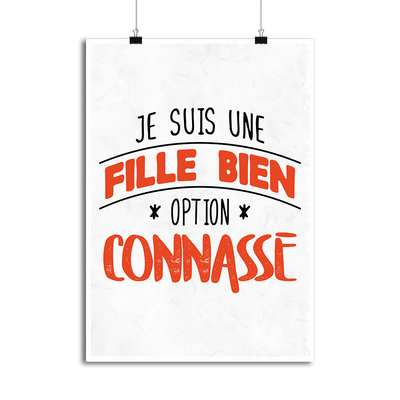 Affiche fille bien option connasse