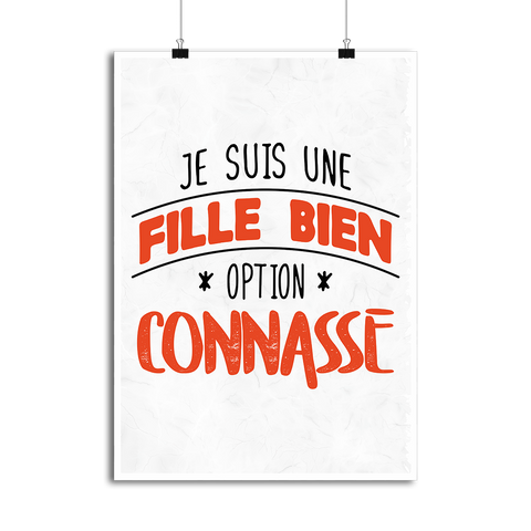 Affiche fille bien option connasse