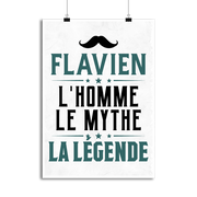 Affiche flavien l'homme le mythe la légende