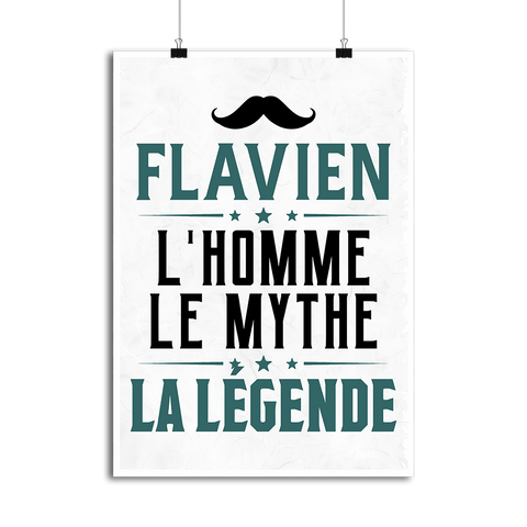Affiche flavien l'homme le mythe la légende