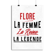 Affiche flore la femme la reine la légende