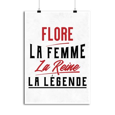 Affiche flore la femme la reine la légende