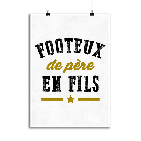 Affiche footeux de père en fils