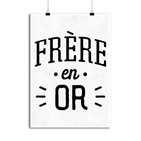 Affiche frère en or
