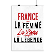 Affiche france la femme la reine la légende