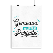 Affiche gémeaux ascendant parfaite
