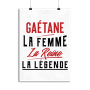 Affiche gaétane la femme la reine la légende