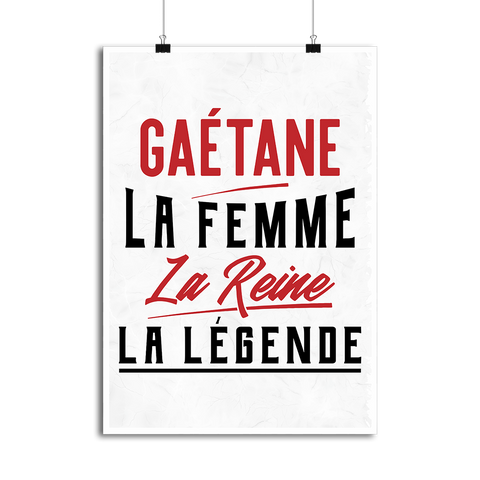 Affiche gaétane la femme la reine la légende