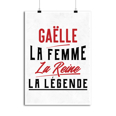 Affiche gaëlle la femme la reine la légende