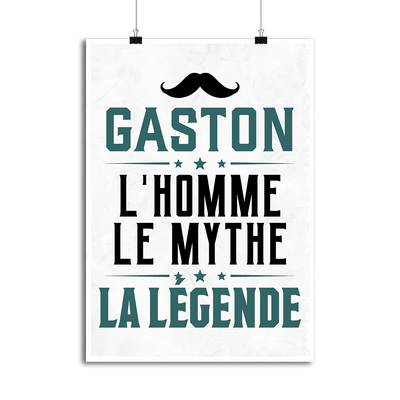 Affiche gaston l'homme le mythe la légende