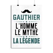 Affiche gauthier l'homme le mythe la légende