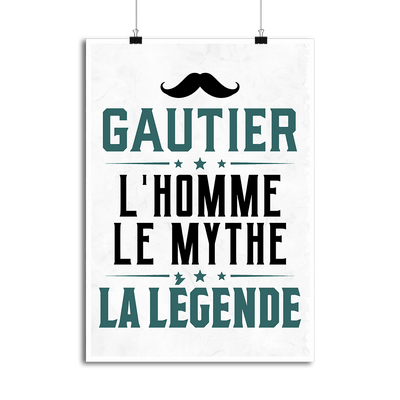 Affiche gautier l'homme le mythe la légende