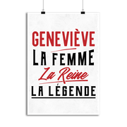 Affiche geneviève la femme la reine la légende