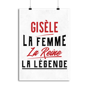 Affiche gisèle la femme la reine la légende