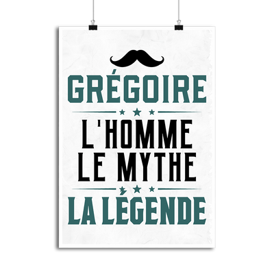 Affiche grégoire l'homme le mythe la légende