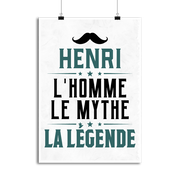 Affiche henri l'homme le mythe la légende