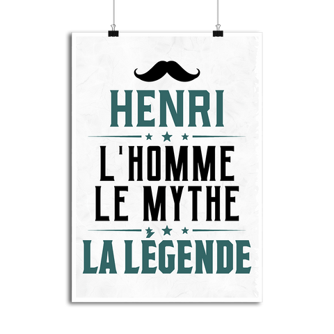 Affiche henri l'homme le mythe la légende