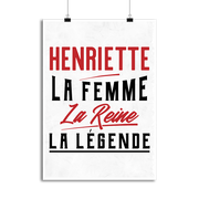 Affiche henriette la femme la reine la légende