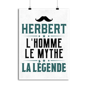 Affiche herbert l'homme le mythe la légende