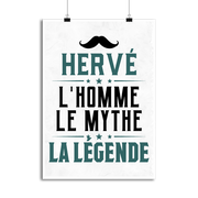 Affiche hervé l'homme le mythe la légende