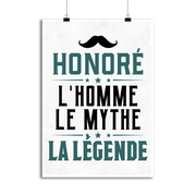 Affiche honoré l'homme le mythe la légende